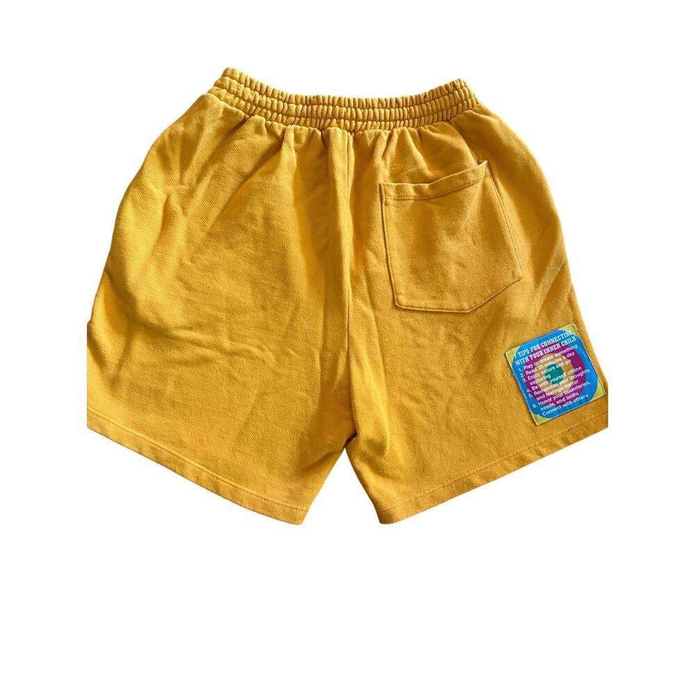 Lonely Ghost Elementary Rainbow Lounge Women’s Medium Yellow Graphic Shorts - Picture 3 of 7